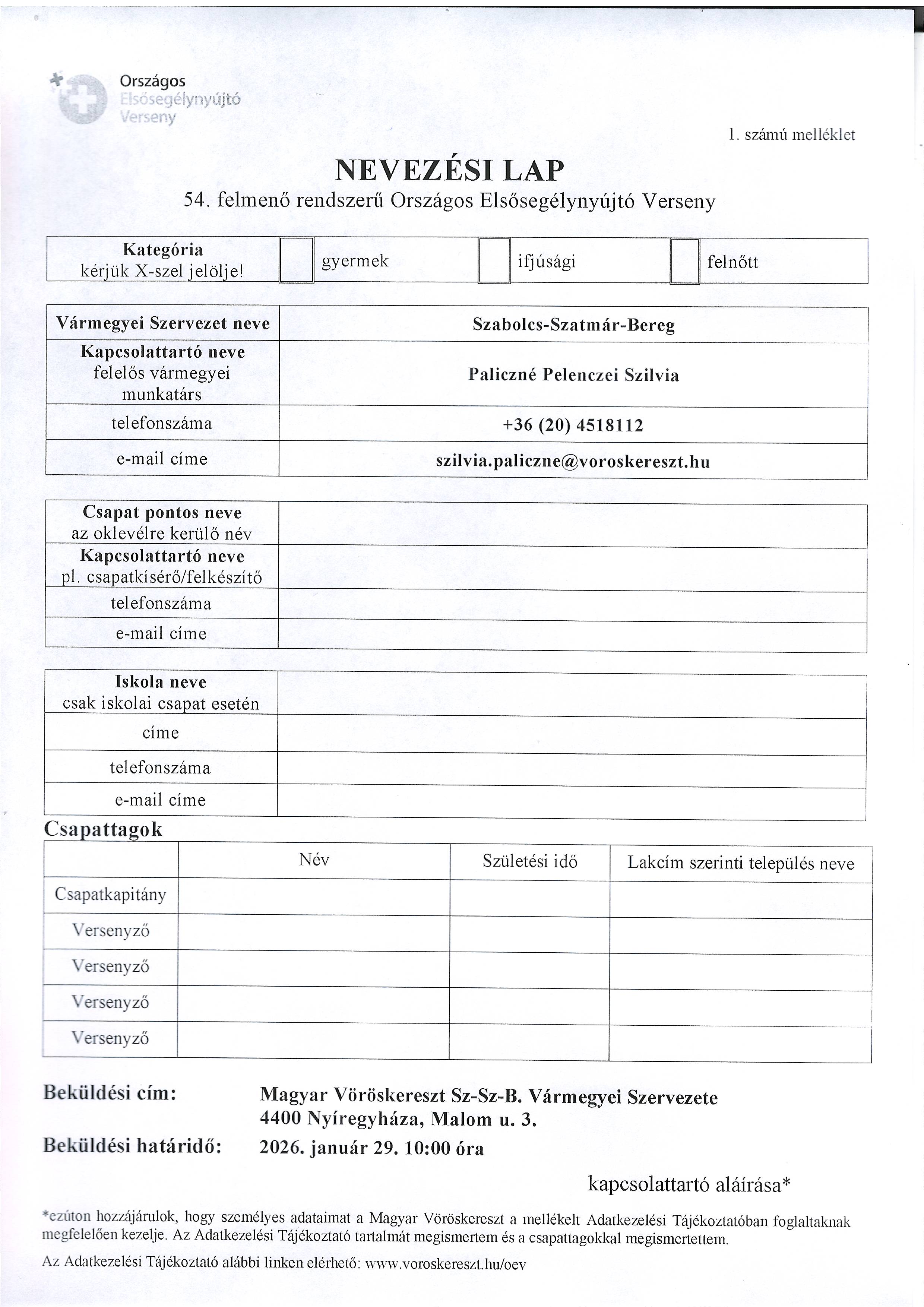 Elsősegélynyújtó verseny vármegyei fordulója